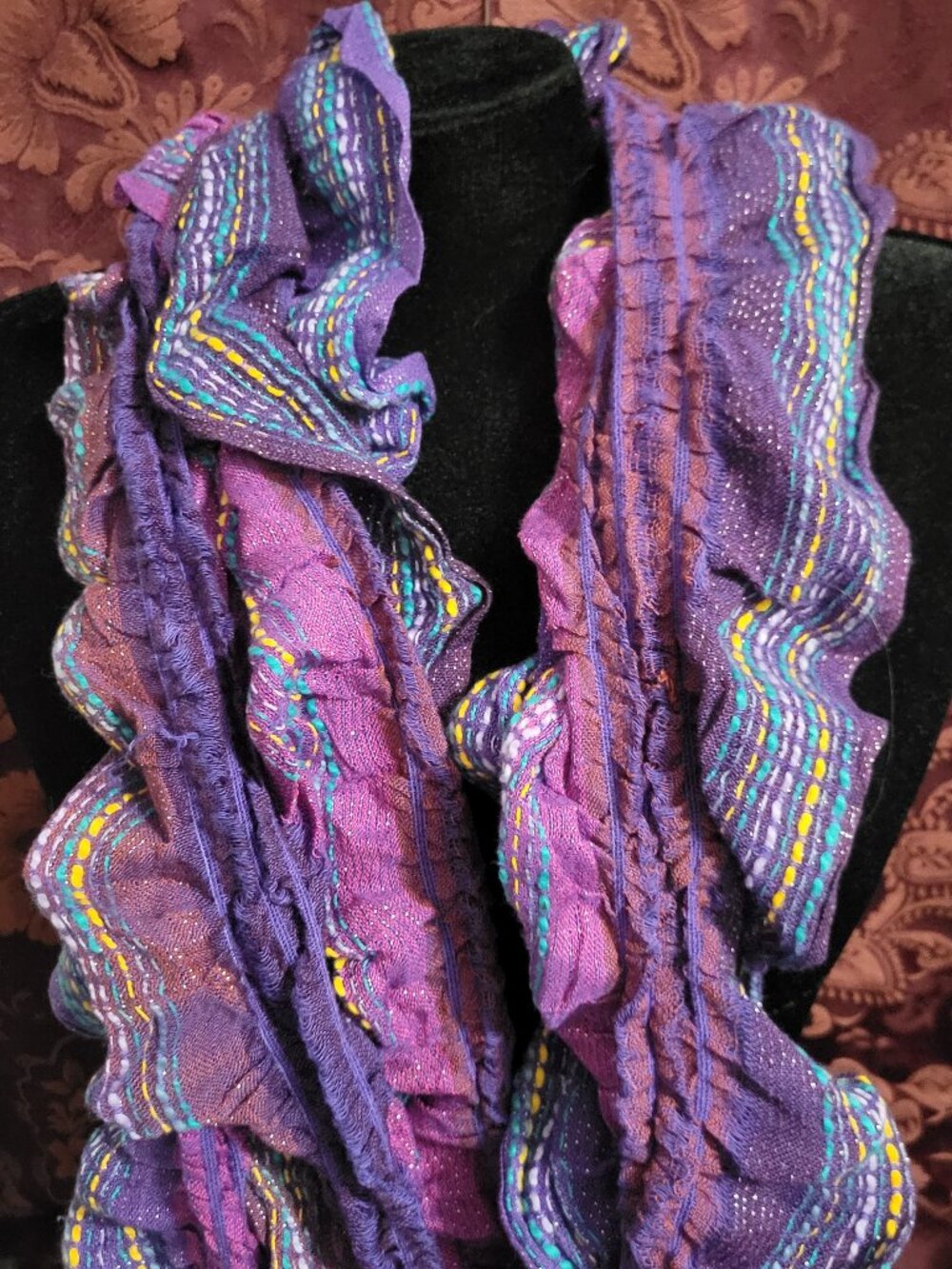 Purple Multicolor Ladies Infinity Scarf